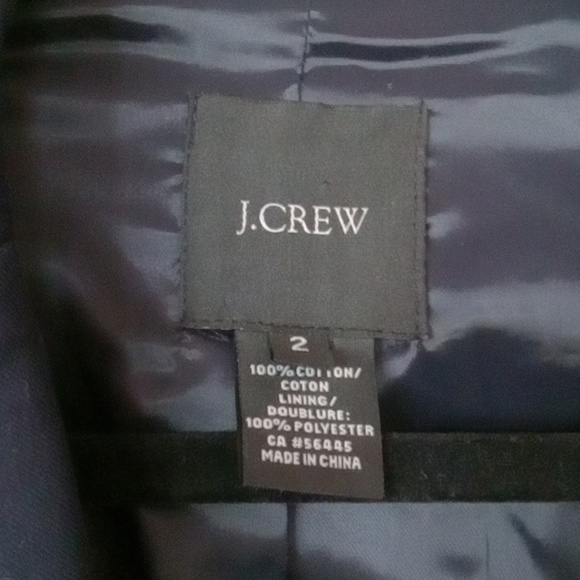 J. Crew Women's Black Classic Fitted Cotton Blazer Jacket 2 - Picture 12 of 14